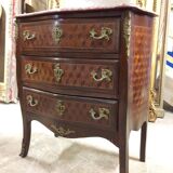Commode en marqueterie de cubes d'époque Napoléon III