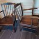 Pair of antique "Fan" armchairs in wood – late 19th / early 20th century