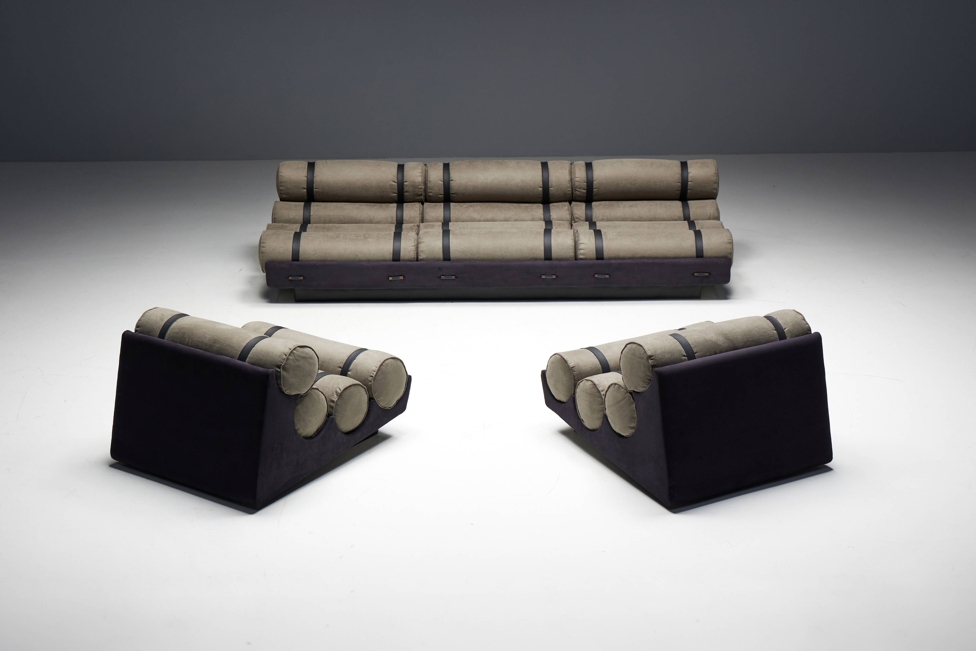 Mid-Century Cylindrical Sofa, Brazil, 1970s