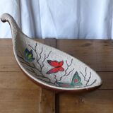 Vintage fruit bowl, butterfly decoration.
