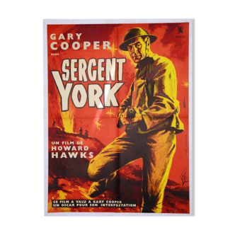 Affiche originale cinéma " Sergent York " 1941 Gary Cooper