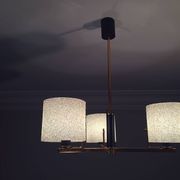 Arlus brass and perspex chandelier 1950