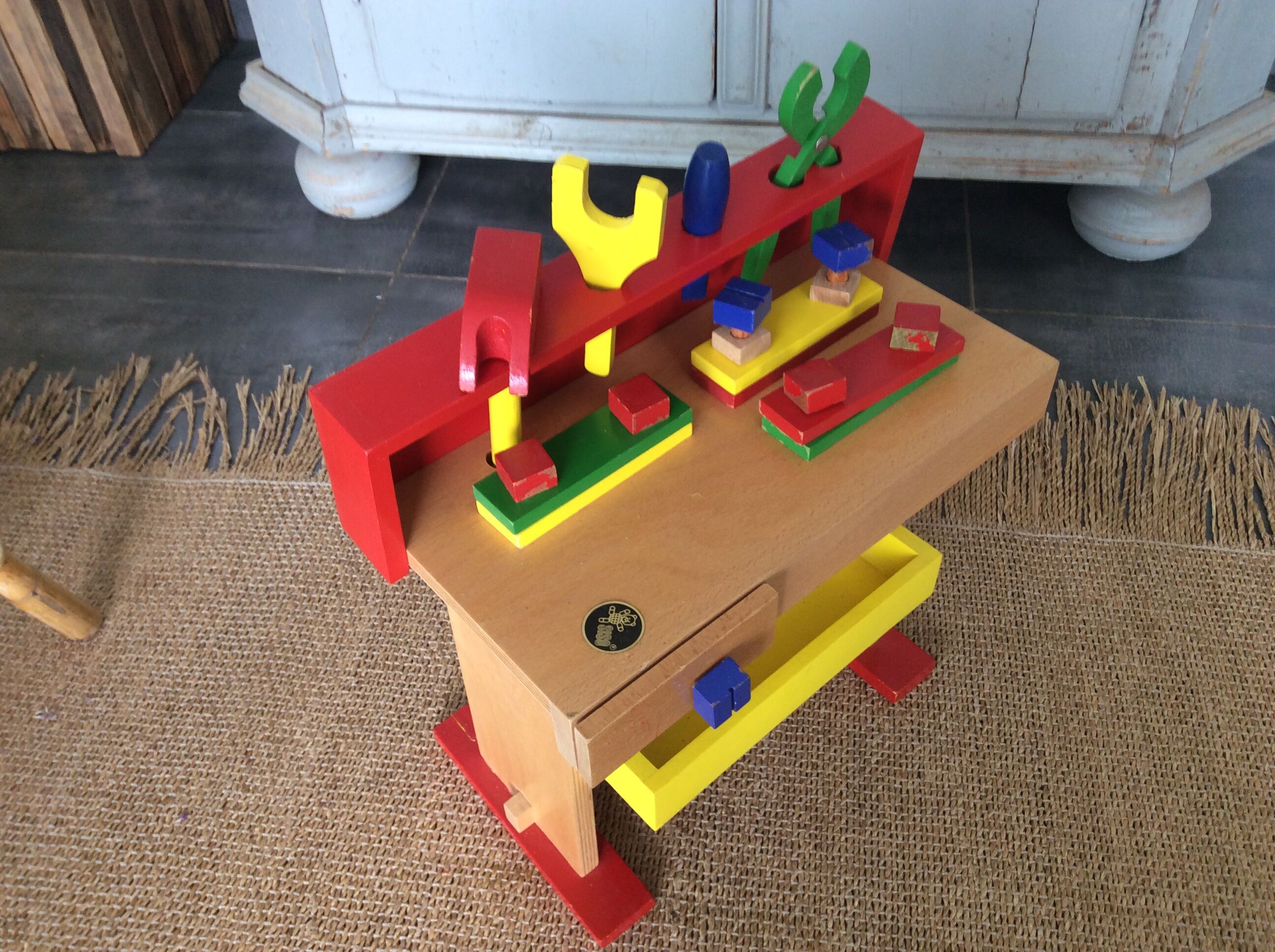 Child wooden workbench