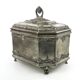 Rococo sugar bowl, silver-plated brass, Norblin, Poland, early 20th century
