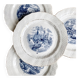Delft opaque porcelain dessert plates