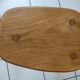 Vintage solid wood stool in brutalist style