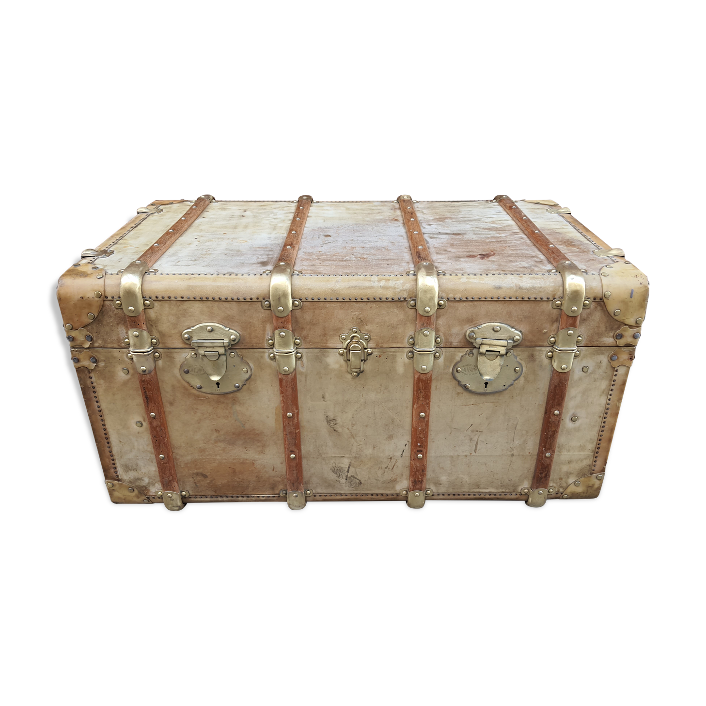 Malle auto travel trunk made of pigskin