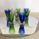 Set of eight liqueur glasses