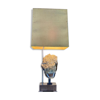 Table lamp, metal and quartz