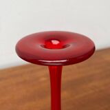 Vintage red glass solifleur vase by Cari Zalloni for WMF.