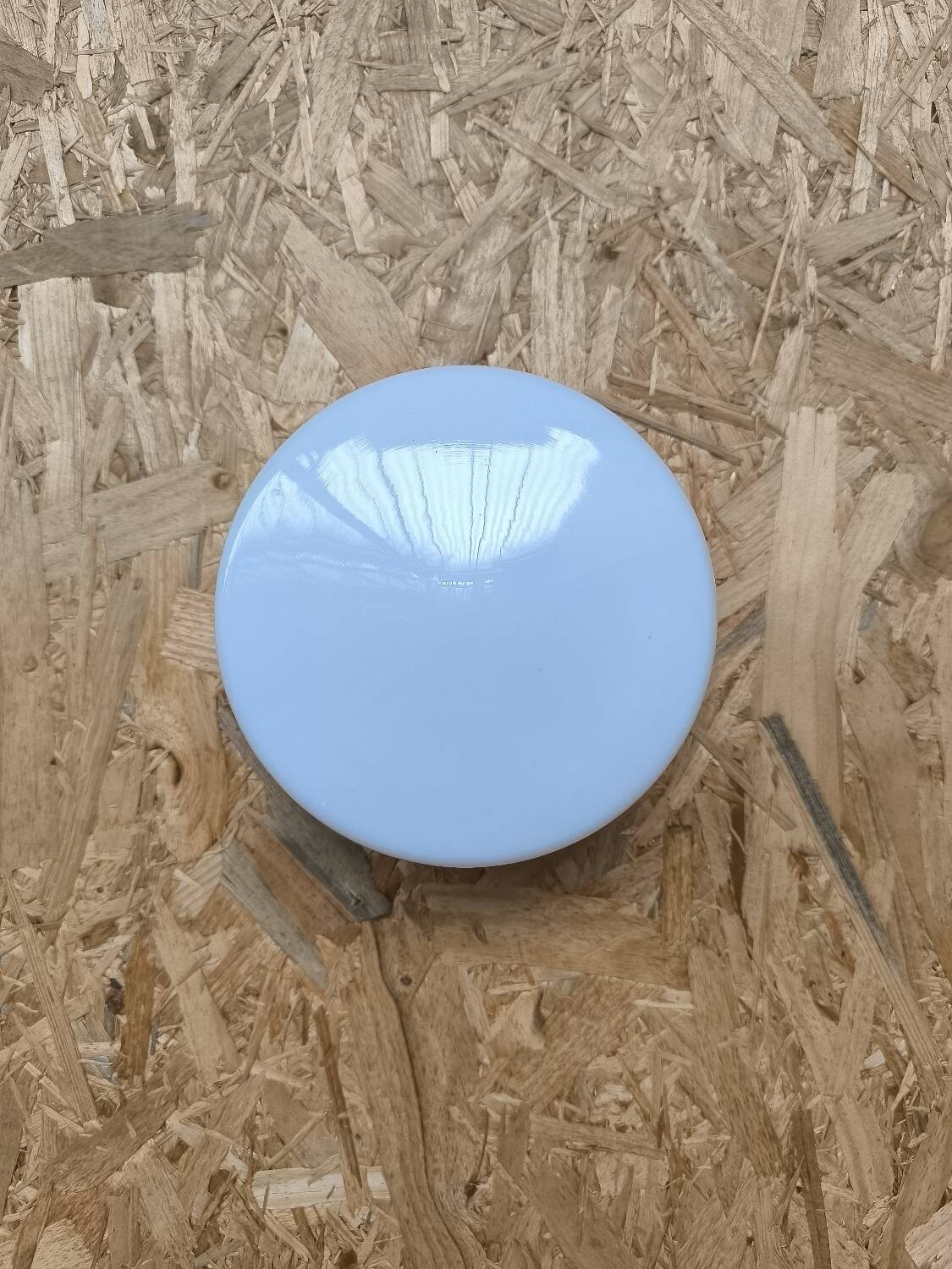 White opaline ceiling light 1970