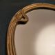 Brass vanity mirror, Art Nouveau style