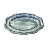 SILVER METAL OVAL DISH