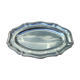 Plat ovale metal argente