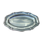 SILVER METAL OVAL DISH