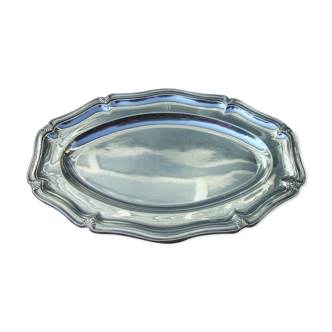 SILVER METAL OVAL DISH
