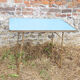 Old Foldable Camping Table Turquoise Blue