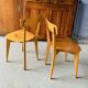 Pair of vintage 70's chairs with compass feet