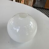 Globe ball in vintage white opaline