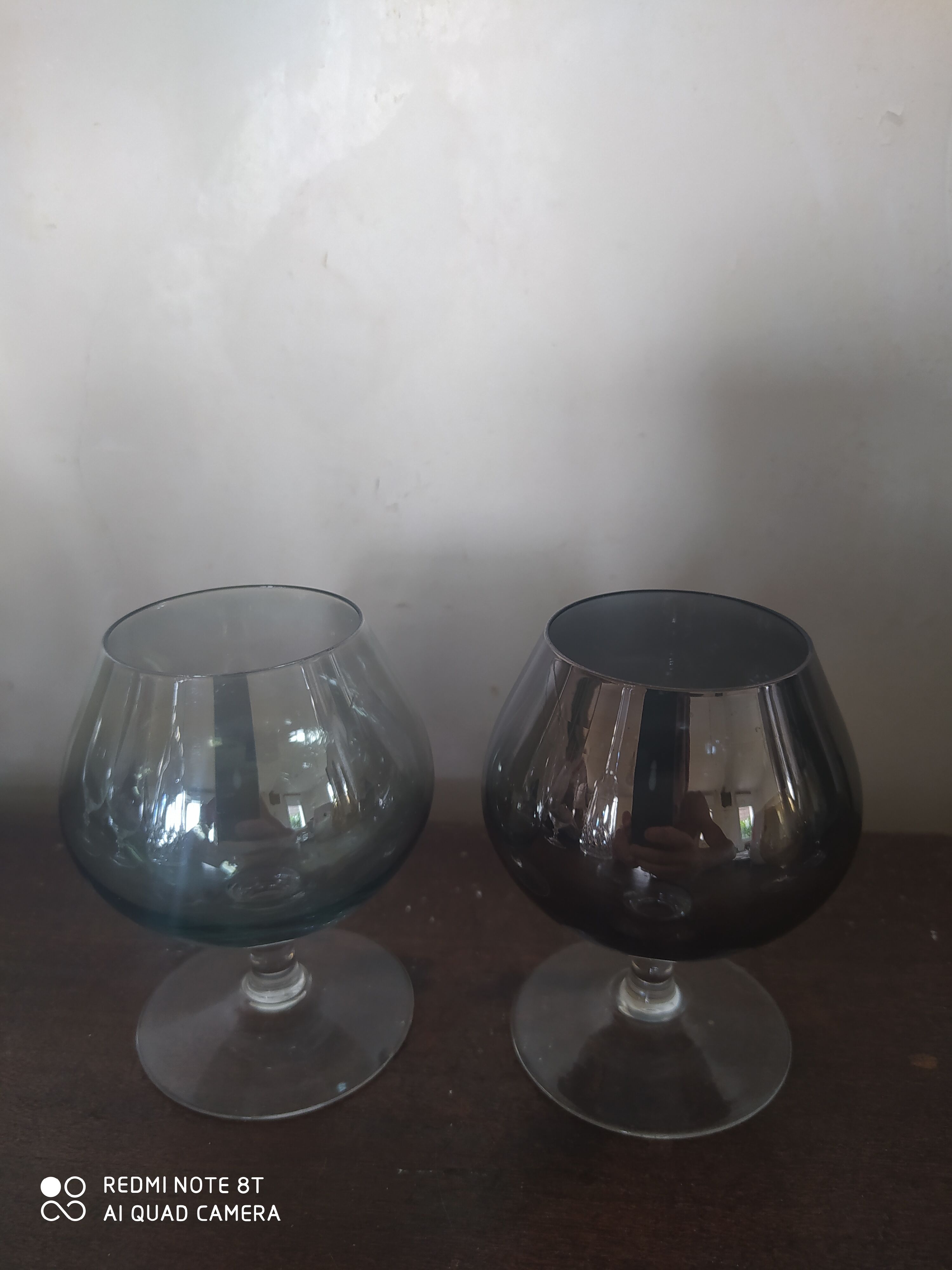 Colored crystal glasses