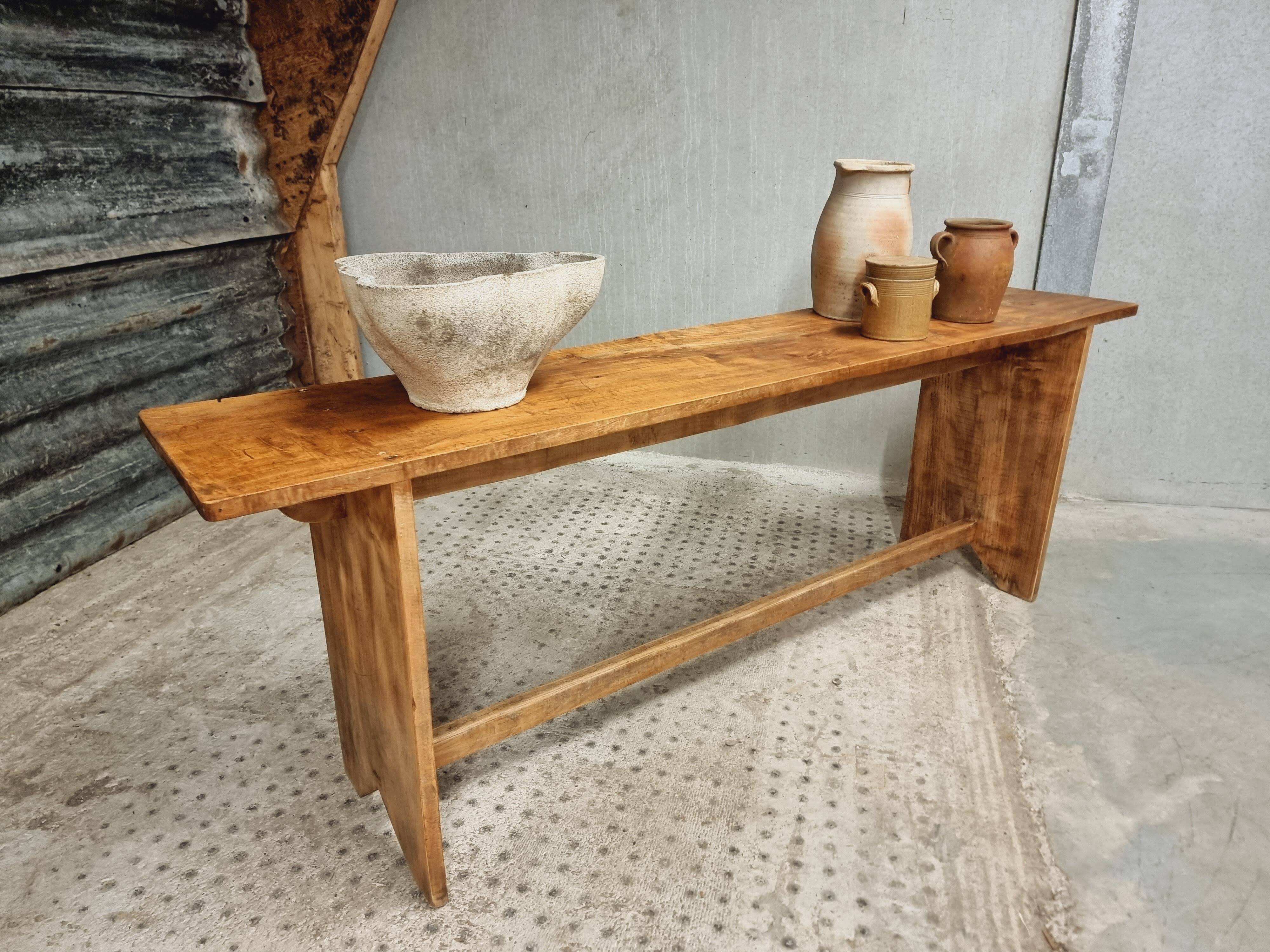 Antique wooden side table bench rural TV cabinet 40 x 200 cm