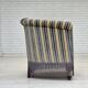 Chaise longue danoise des années 1960, velours bleu/beige, pieds en bois de hêtre.