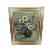 Vintage Flowers Still Life Amateur Painting Framed Signed
