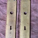 Pair of brass cleaning plates