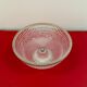 Art Deco glass cup with silver metal foot