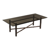 Vintage design coffee table L. Levi McGuire in bamboo, Italy, 1980s.