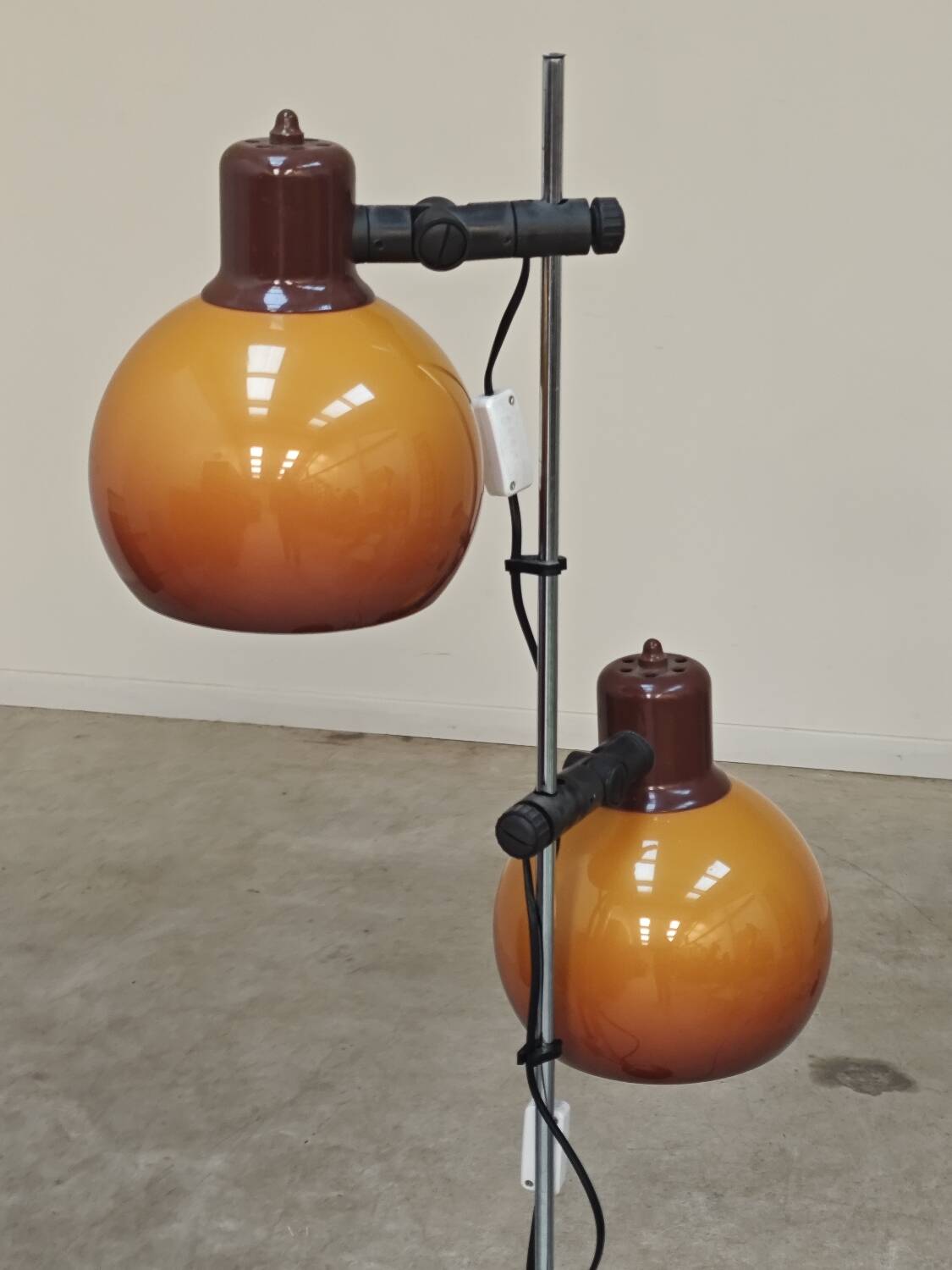 Adjustable Space Age Eye Ball Floor Lamp Hungary 1960