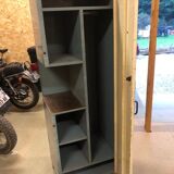 Old metal cabinet 4 shelves and hospital cloakroom