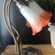 Lampe tulipe  pâte de verre style tyfany pied nénuphars style art nouveau