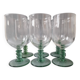 Green stemmed glasses