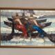 Swedish Oil on Panel"Fishermen" by Marylilla , Vintage and Framed