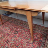 Extending table with vintage compass legs 50s