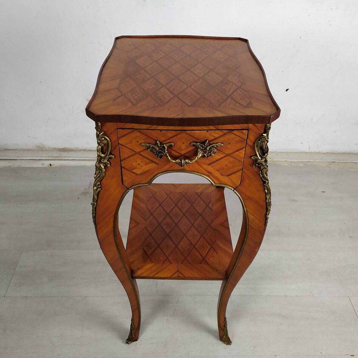 Louis XV side table in marquetry