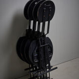 Set of 4 Italian folding chairs from the 1980s