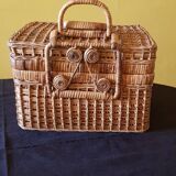 Wicker vanity case from the 1950s.