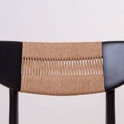 Set of 6 Scandinavian Modern Dining Chairs, Rope Seating and Backrest, 1960