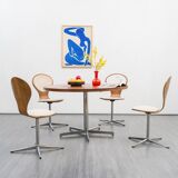 Table ronde vintage, palissandre