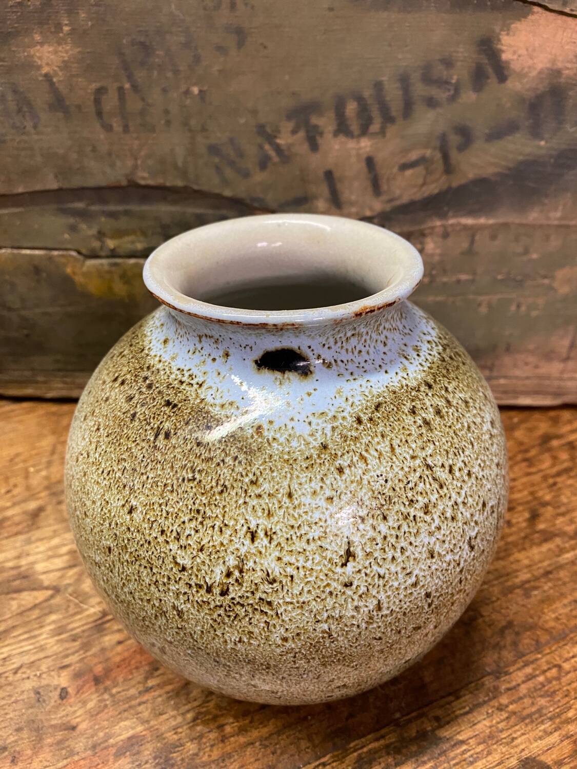 Stoneware ball vase