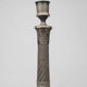 Large French Silvered Copper Candlestick, 1890s