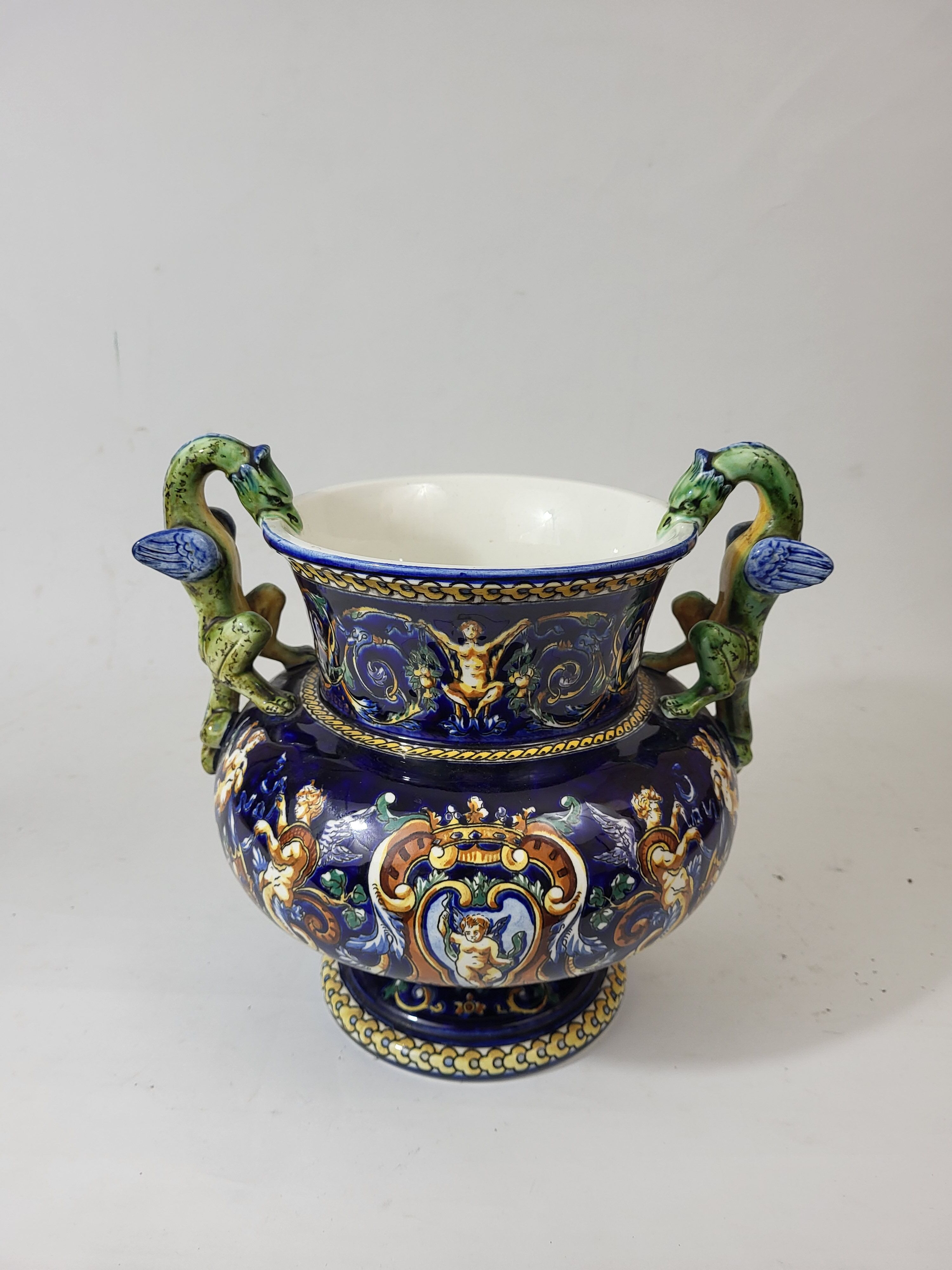 Medici shaped vase in gien earthenware