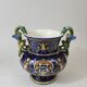 Vase forme médicis en faïence de gien