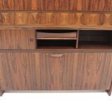 Rosewood bar cabinet "SK 661" and its 2 stools, Johannes Andersen, Denmark, 1960