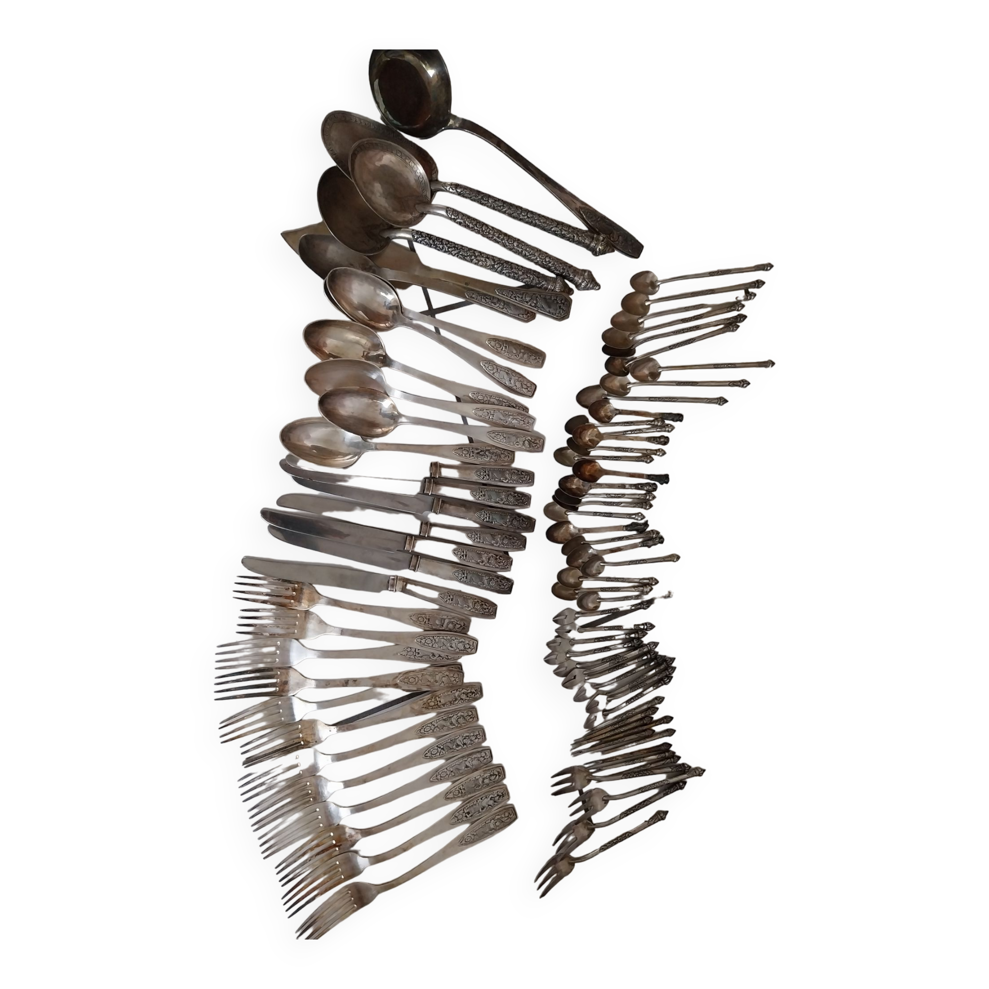 Asian silver cutlery