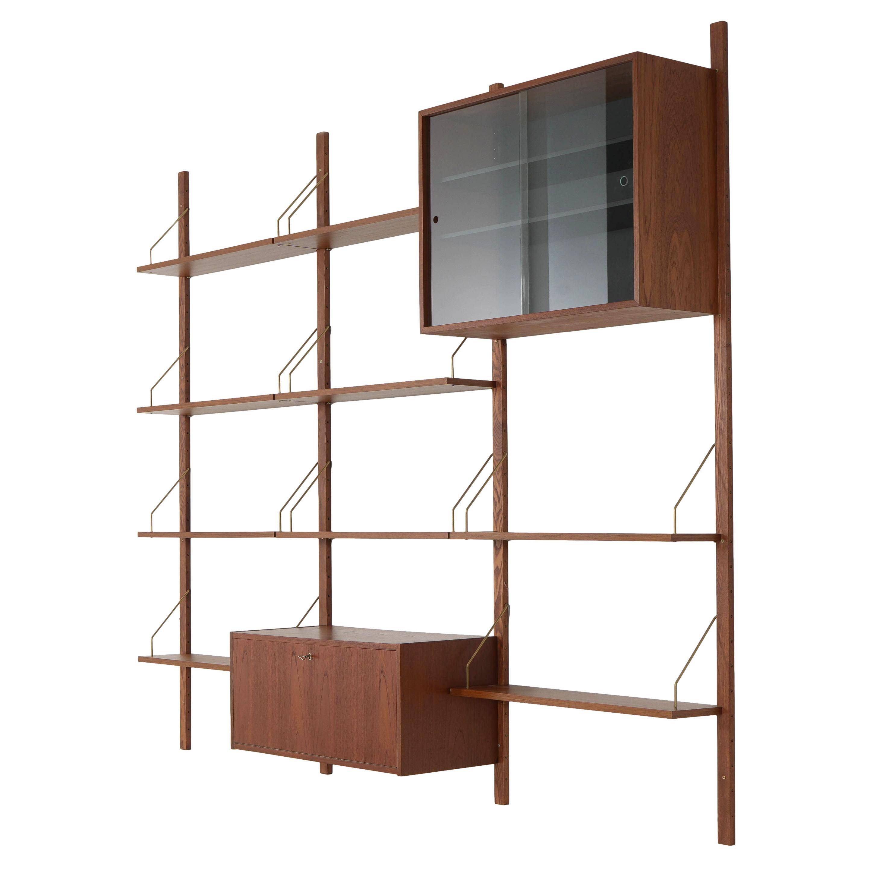 Teak modular shelving unit, Danish design, 1970s, made in Denmark