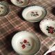 Lot 6 hollow plates and 1 oval dish Digoin Sarreguemines