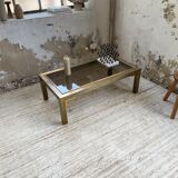 Table basse en laiton années 60